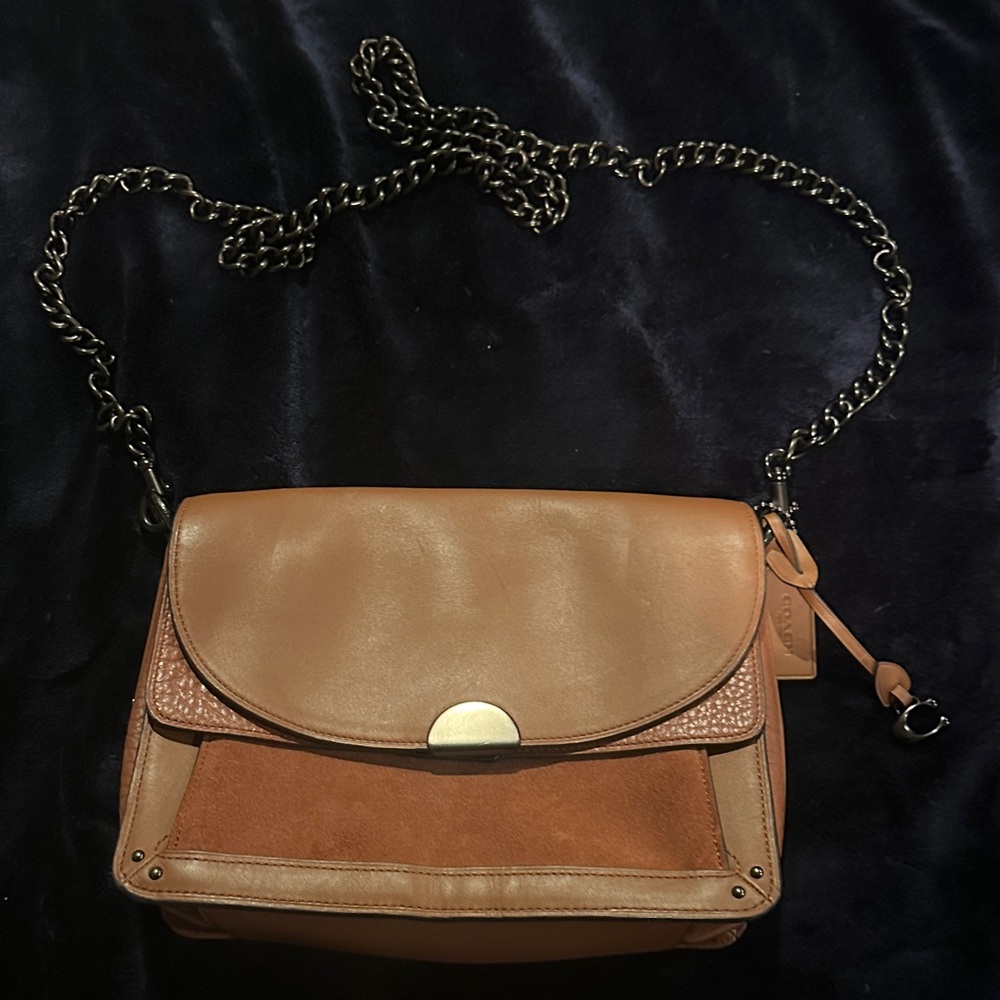 Coach Tan Leather Crossbody Bag